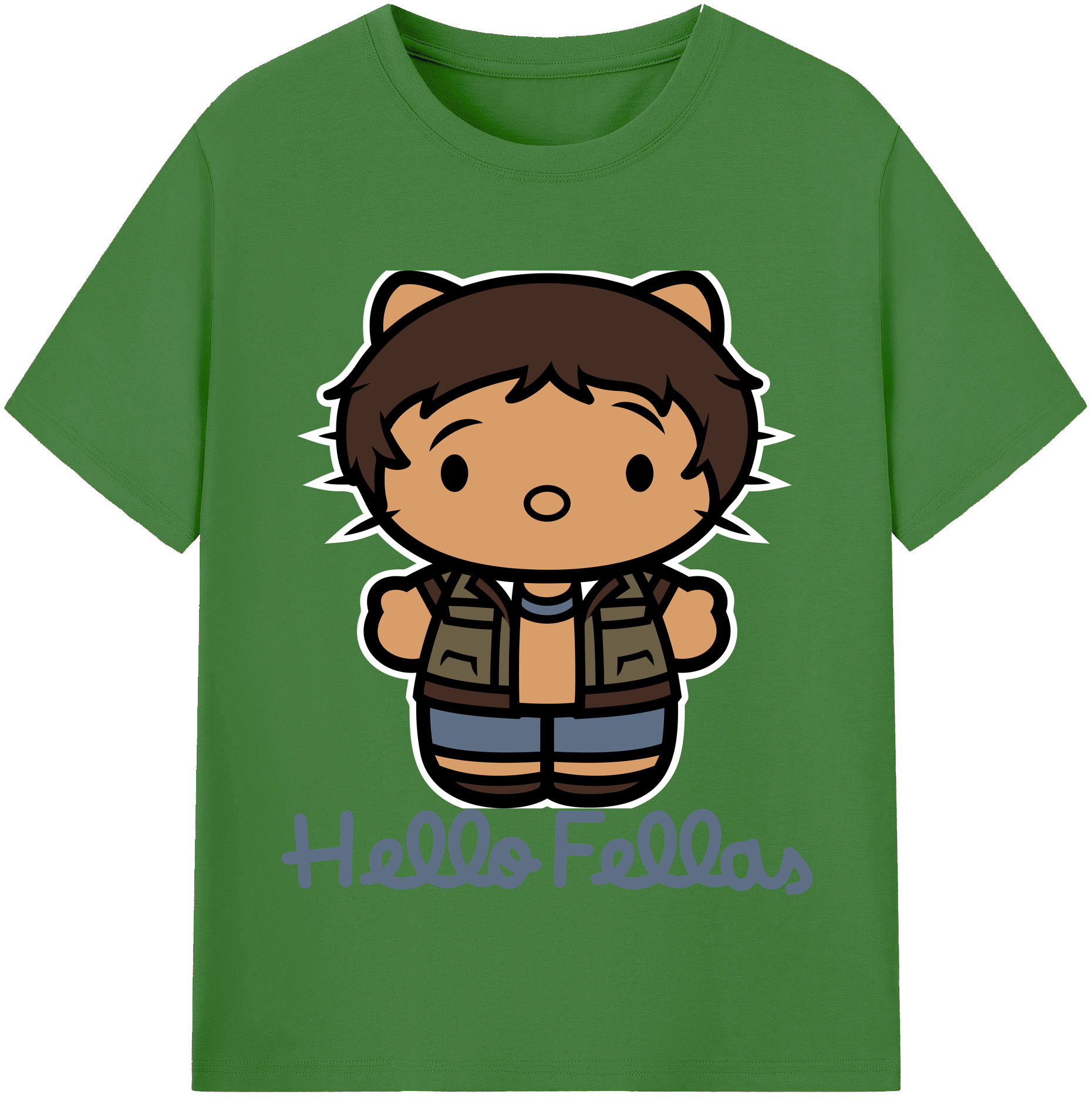 （画像用） Hello Kitty ハローキティ レディースカジュアルプリントTシャツ（綿100％）